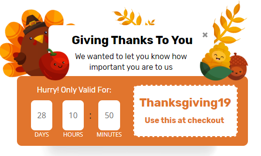 Bevy Design Thanksgiving countdown template.